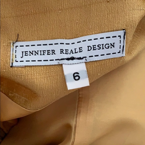 100% Silk Jennifer Reale Design Dress - Picture 3 of 4
